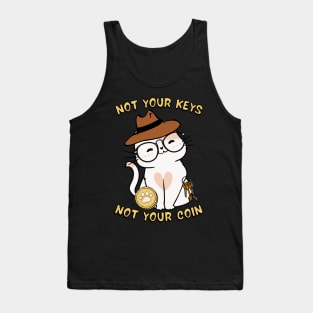 not your keys not your coin persian cat Tank Top